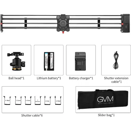 GVM 48In 120cm Motorized Camera Slider Pro Carbon Fiber Dolly