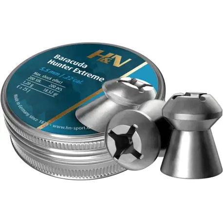 H&N Baracuda Hunter Extreme Hollowpoint Airgun Pellets.22/19.