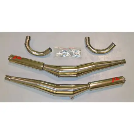 RD250 RD350 RD400 Retro Polished Exhaust System, JL Exhaust