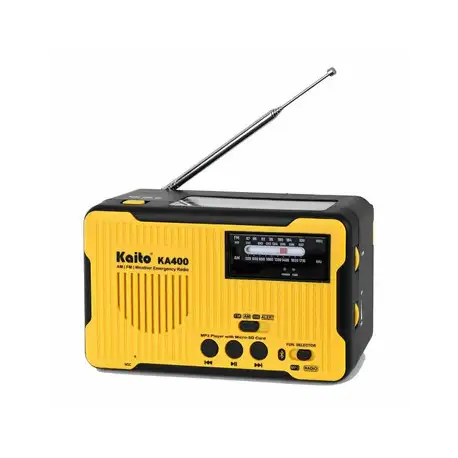 Kaito KA400 Emergency AM FM NOAA Weather Alert Radio with Solar