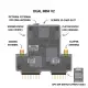 Dual Mini v2 Dual ESP32 Wi-Fi Board designed by AWOK for the Flipper Zero