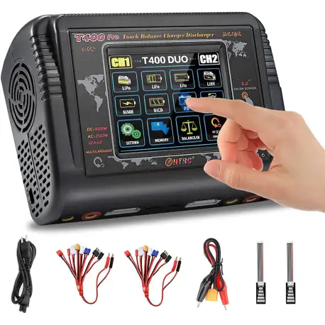 LiPo RC Car Battery Charger Touch Screen AC 200W DC 400W 12A