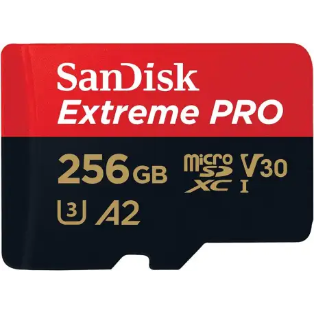 SanDisk Extreme Pro SDXC UHS-I U3 A2 V30 256GB + Adapter