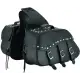 Motorcycle Motorbike Leather Saddle Pannier bag.