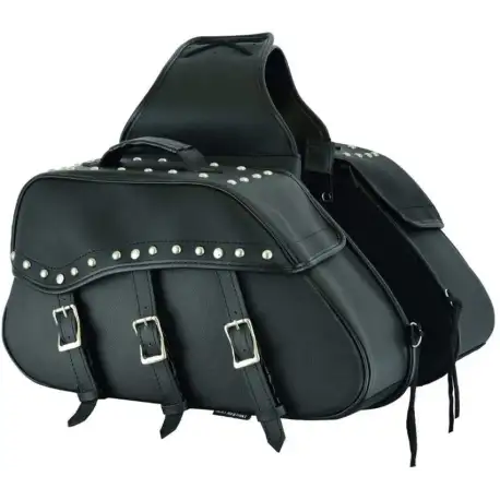 Motorcycle Motorbike Leather Saddle Pannier bag.