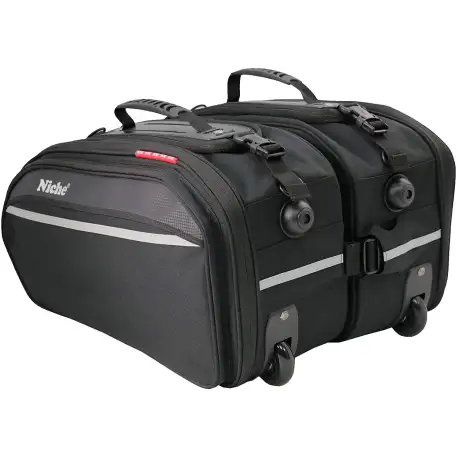 Niche Large-Sized Wheel Trolley Motorcycle Saddle Bag, Pannier