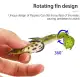 2 Pcs Double Propellers Frogs Soft Bait High Simulation Soft