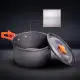 Overmont 1.95 Liter (Pot+ Kettle) Camping Cookware Set 1-2