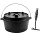 CO-Z 9 Quart Pre-Seasoned Cast Iron Dutch Oven with Lid and Lid