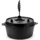 CO-Z 9 Quart Pre-Seasoned Cast Iron Dutch Oven with Lid and Lid