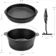 CO-Z 9 Quart Pre-Seasoned Cast Iron Dutch Oven with Lid and Lid