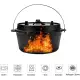 CO-Z 9 Quart Pre-Seasoned Cast Iron Dutch Oven with Lid and Lid