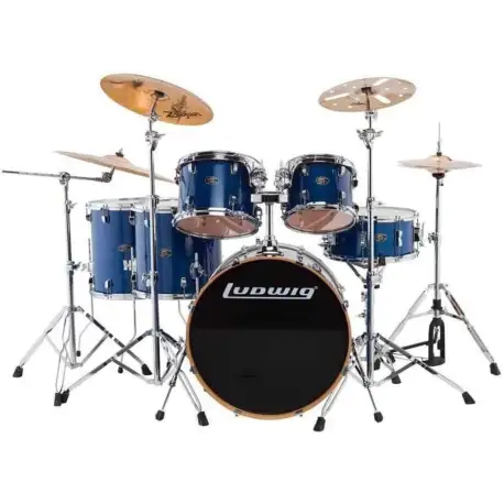 Ludwig Evolution Maple 6-Piece Shell Pack Transparent Blue