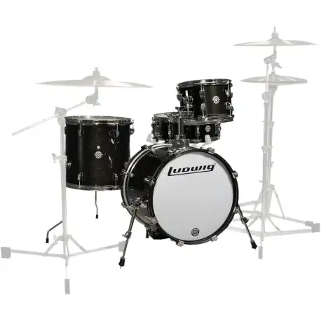 Ludwig Drum Shell Pack, Black Sparkle, inch (LC179X016)