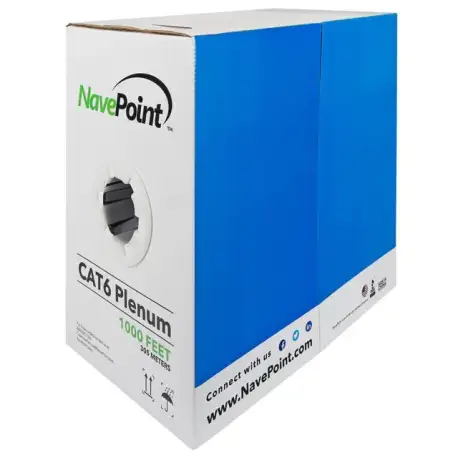 NavePoint CAT6 Bulk Network CCA Cable Ethernet UTP Plenum