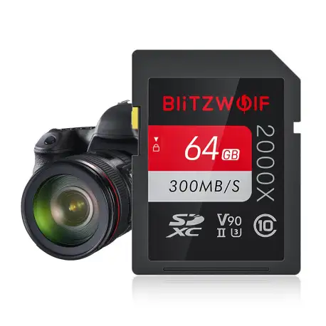BlitzWolf®BW-SDC1 UHS-II SD Memory Card U3 C10 V90 32GB 64GB