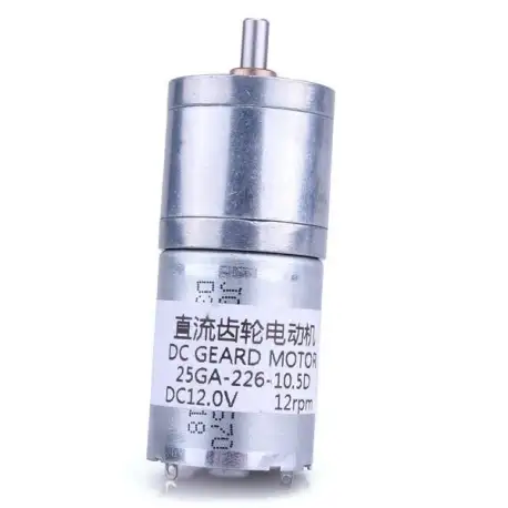 2Pcs Electric Motor 12RPM 12V DC Geared Motor High Torque Gear