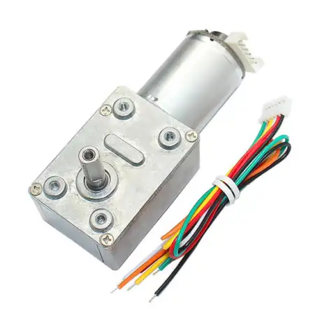 GM4632-370 DC 24V 80RPM High torque Turbo Encoder Motor Worm