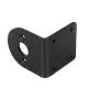 555 DC Motor Bracket Black L Shape Alloy Fixed Support Mounting