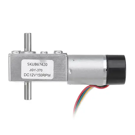 Machifit JGY-370 DC 12V Double Shaft Motor Reduction Gear