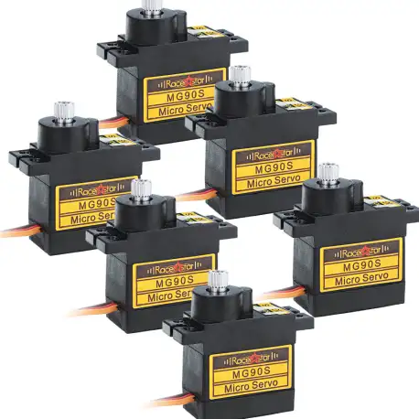 6PCS Racerstar MG90S 9g Mini Metal Gear Analog Servo For 450 RC