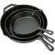 Ozark Trail 3 Piece Cast Iron Skillet Set, Pre-seasoned (8"