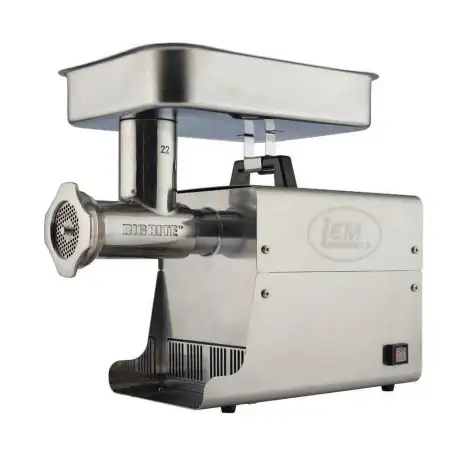 LEM Big Bite Grinder 1 HP Stainless Steel Electric Meat Grinder