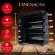 Brazilian Flame Gas Rotisserie Grill with 5 Skewers and Upper