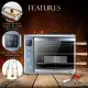 Brazilian Flame Gas Rotisserie Grill with 3 Skewers and Upper