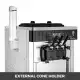 VEVOR Commercial Ice Cream Machine 20-28L/H Soft Serve with LED