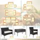 Costway 4PCS Patio Rattan Furniture Set Cushioned Sofa Coffee