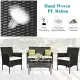 Costway 4PCS Patio Rattan Furniture Set Cushioned Sofa Coffee