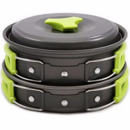 Camping Cookware Mess Kit Backpacking Gear & Hiking Outdoors