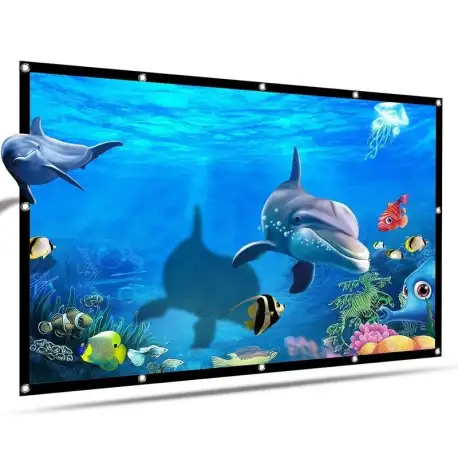 Portable Projector Screen 120/100 inch 16:9 Folded Thick