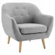 DukeLiving Nelly Upholstered Armchair (Light Grey)