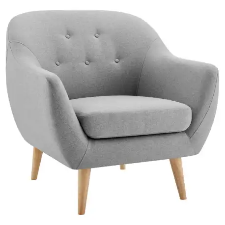 DukeLiving Nelly Upholstered Armchair (Light Grey)