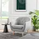 DukeLiving Nelly Upholstered Armchair (Light Grey)