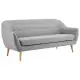 DukeLiving Nelly 3 Seater Upholstered Sofa (Light Grey)