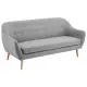 DukeLiving Nelly 3 Seater Upholstered Sofa (Light Grey)