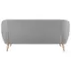 DukeLiving Nelly 3 Seater Upholstered Sofa (Light Grey)