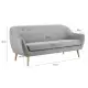 DukeLiving Nelly 3 Seater Upholstered Sofa (Light Grey)