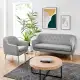 DukeLiving Nelly 3 Seater Upholstered Sofa (Light Grey)