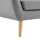 DukeLiving Nelly 3 Seater Upholstered Sofa (Light Grey)