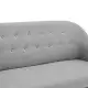 DukeLiving Nelly 3 Seater Upholstered Sofa (Light Grey)