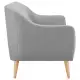 DukeLiving Nelly 3 Seater Upholstered Sofa (Light Grey)