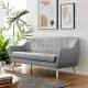 DukeLiving Nelly 3 Seater Upholstered Sofa (Light Grey)