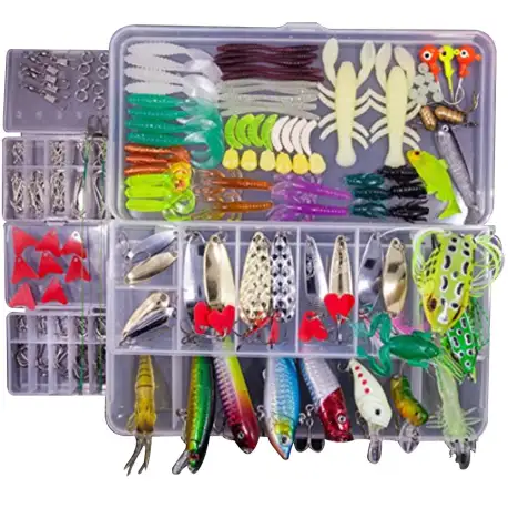 Fishing Lures Kits Popper Baits Hard Soft Bait Lure Fishhooks