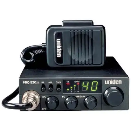 Uniden PRO520XL 40-Channel 4-Watt Compact CB Radio and Tram 300