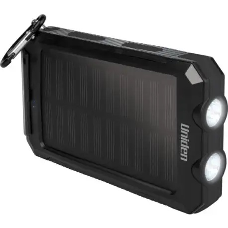 Uniden 8000mAh 5V Solar/USB Power Bank Water Resistant Phone
