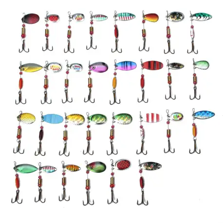Colorful Fishing Lures Kit Spinner Trout Spoons Tackle Kit
